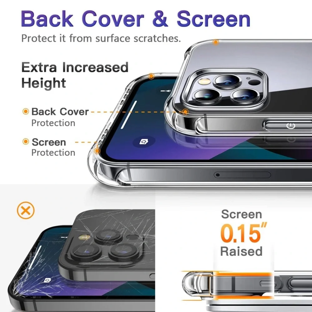 ✨NEW: iPhone 13 Pro Case with Tempered Glass | Clear iPhone 13 pro case ✨